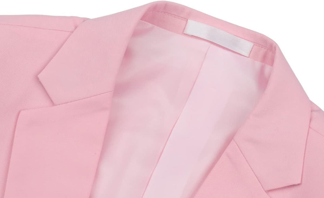 YOUTHUP Herren Sakko Slim Fit Anzugjacke für Business Hochzeit Eleganter 1 Knöpfen Blazer XS Rosa, X