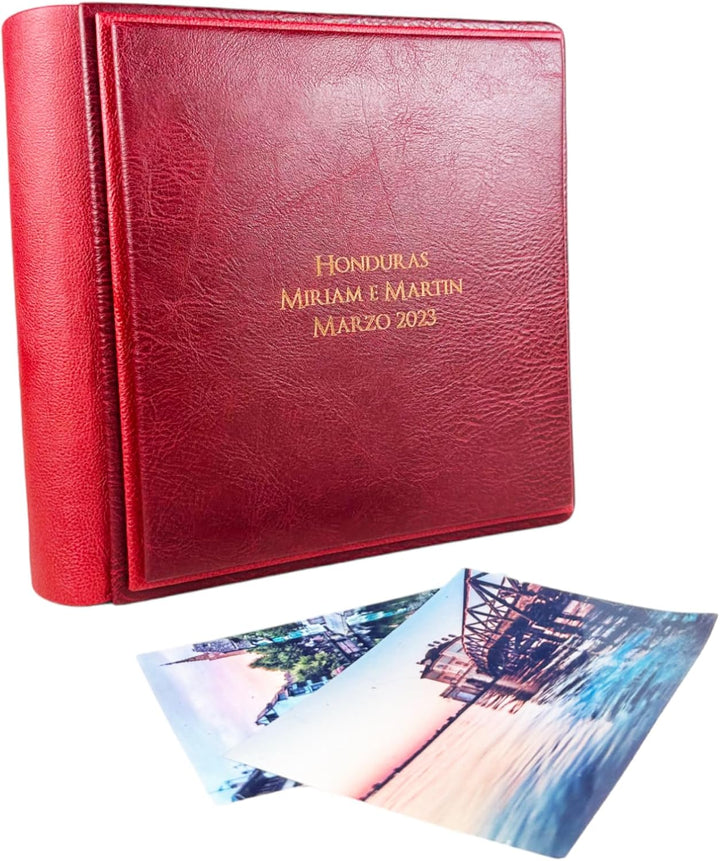 Fotoalbum - Eclissi Vintage - handgefertigte Herstellung aus Kunstleder, personalisierbar mit Gravur
