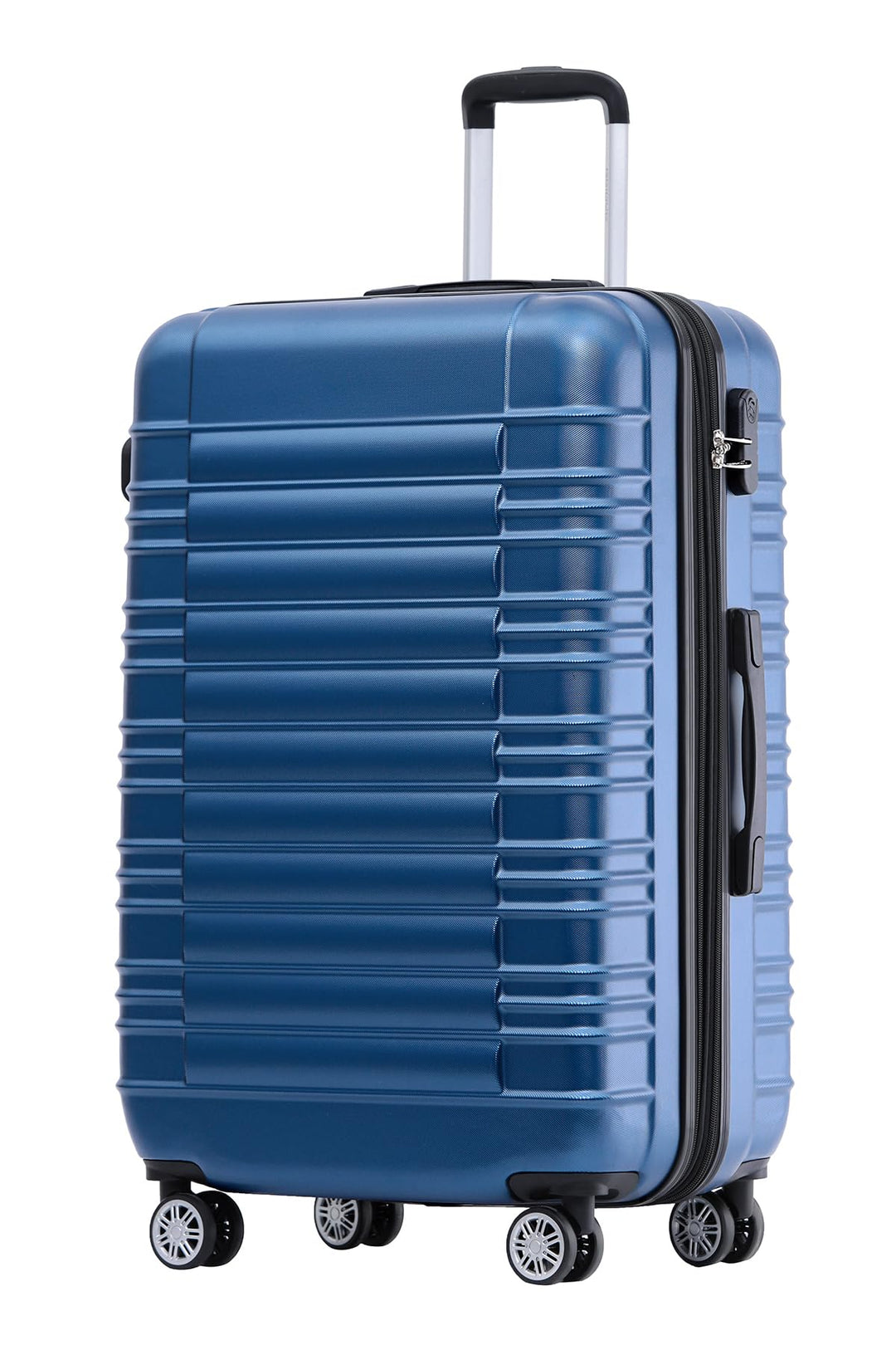 BEIBYE Reisekoffer 2088 Hartschalekoffer Gepäck Koffer Trolley Grösse L in 14 Farben (Blau) Blau L,