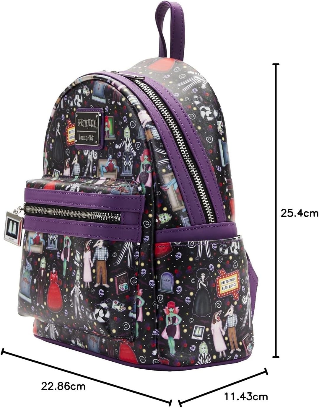 Loungefly Beetlejuice Icons AOP Mini Backpack