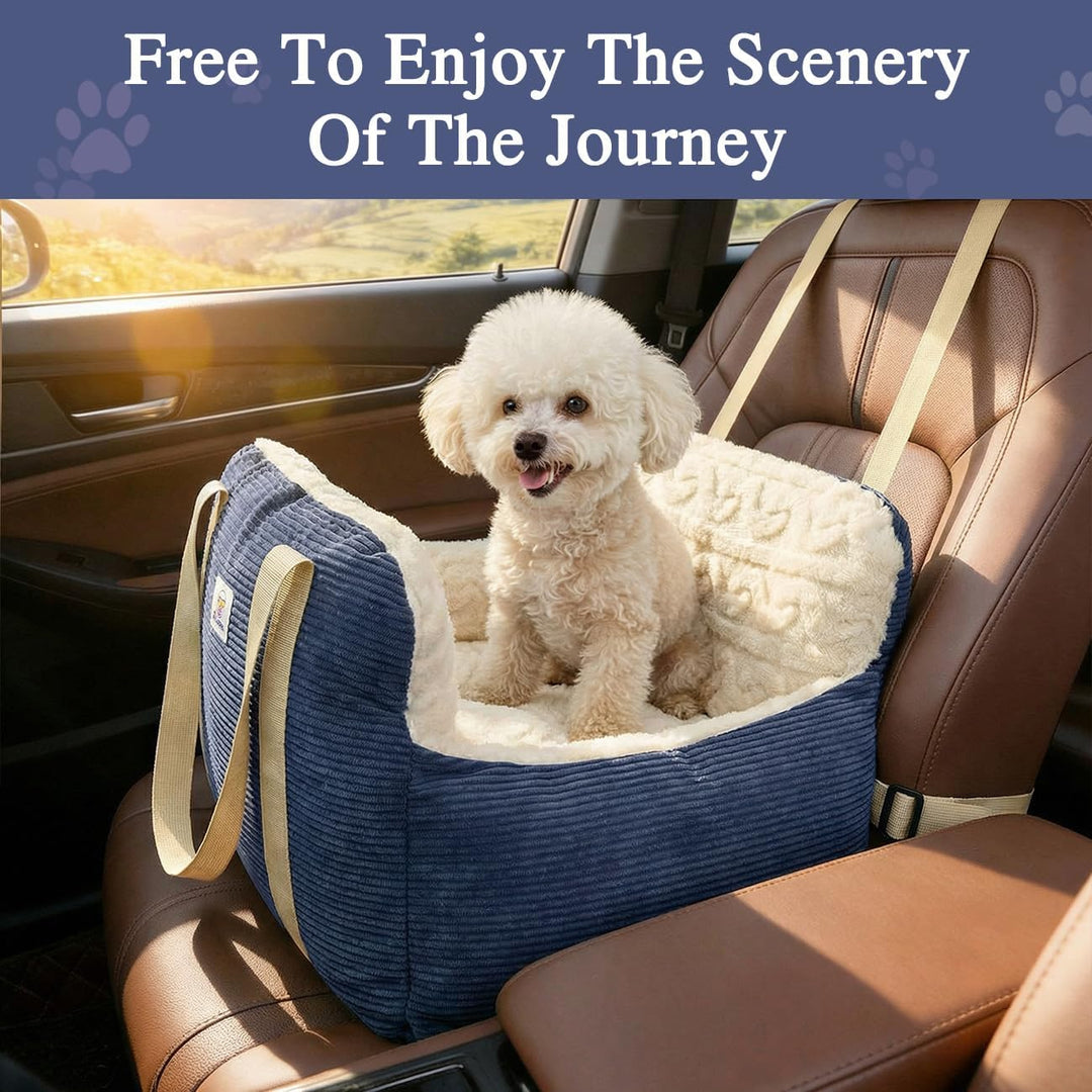 Pawaboo Hund Autositz, Hund Booster Autositz für Klein Hunde, Welpensitz für Auto mit Fest Schnalle