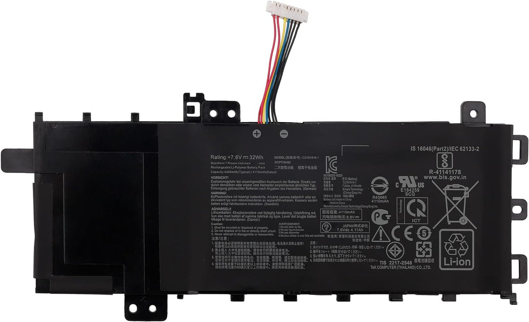 Swark Replacement Akku C21N1818-1 Kompatibel mit Asus VivoBook 15 F512FA F512FB F512FJ F512FL F512DA