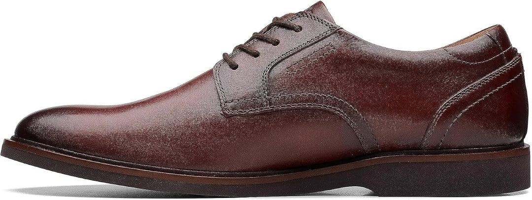Clarks Herren Malwood-spitzeOxford 41 EU Braunes Leder, 41 EU Braunes Leder