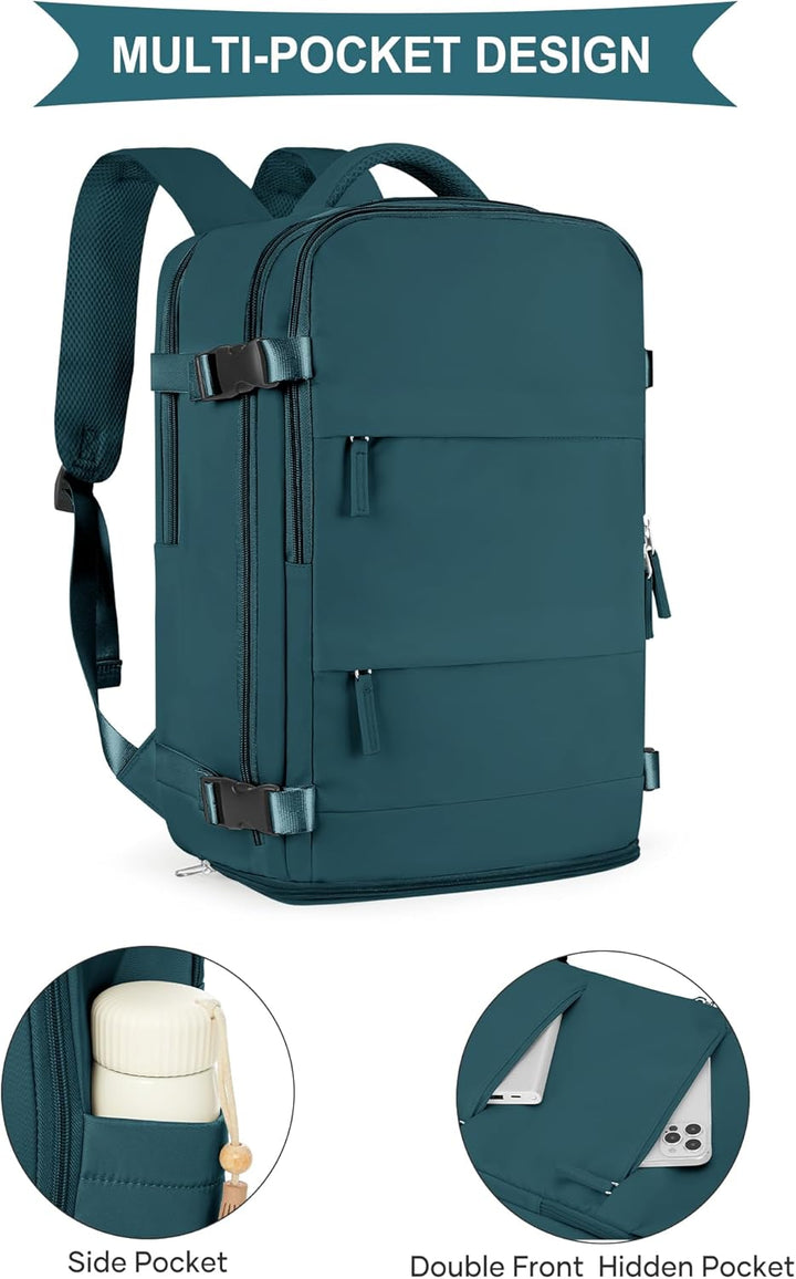 SZLX Grosser Reiserucksack Damen,Vakuum Rucksack mit Pumpe Ryanair Handgepäck 40x30x20 Herren, Wizza