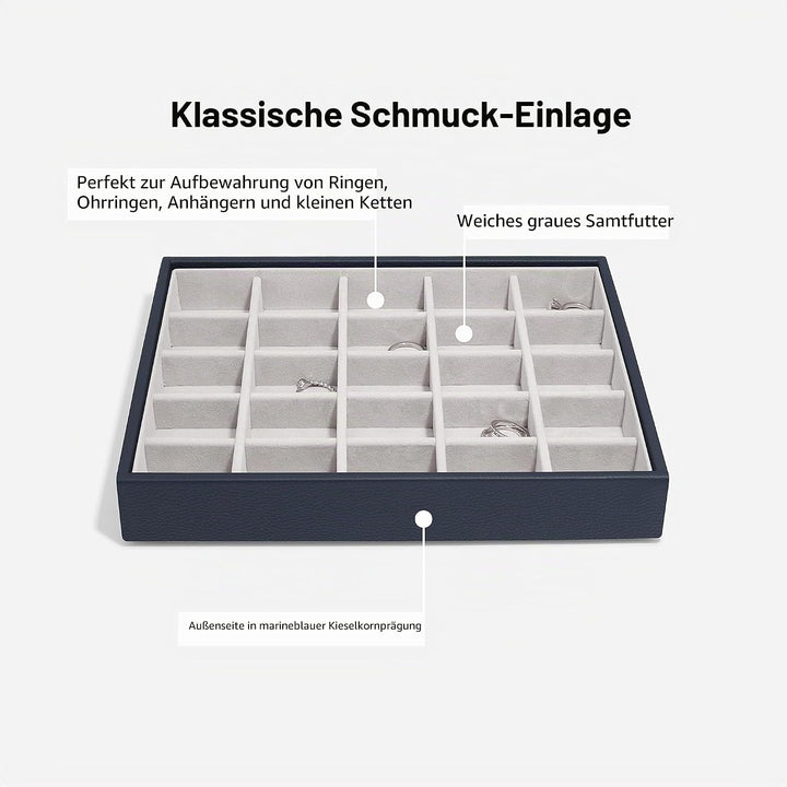 Stackers Marine Klassisch Schmuckschatulle -3 Navy, Navy