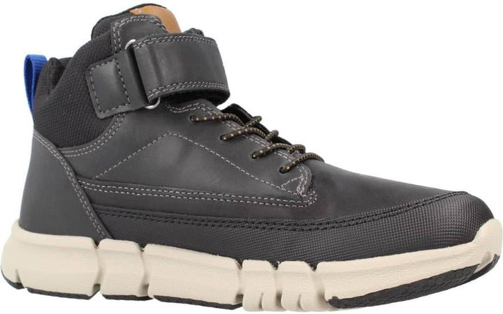 Geox Jungen J Flexyper Boy Sneaker 28 EU Schwarz, 28 EU Schwarz