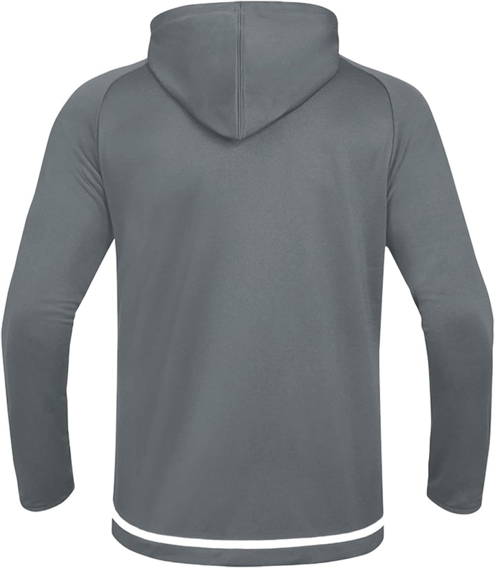 JAKO Herren Kapuzenjacke Striker 2.0, weiss/marine, XXL, 6819 M steingrau/weiss, M steingrau/weiss