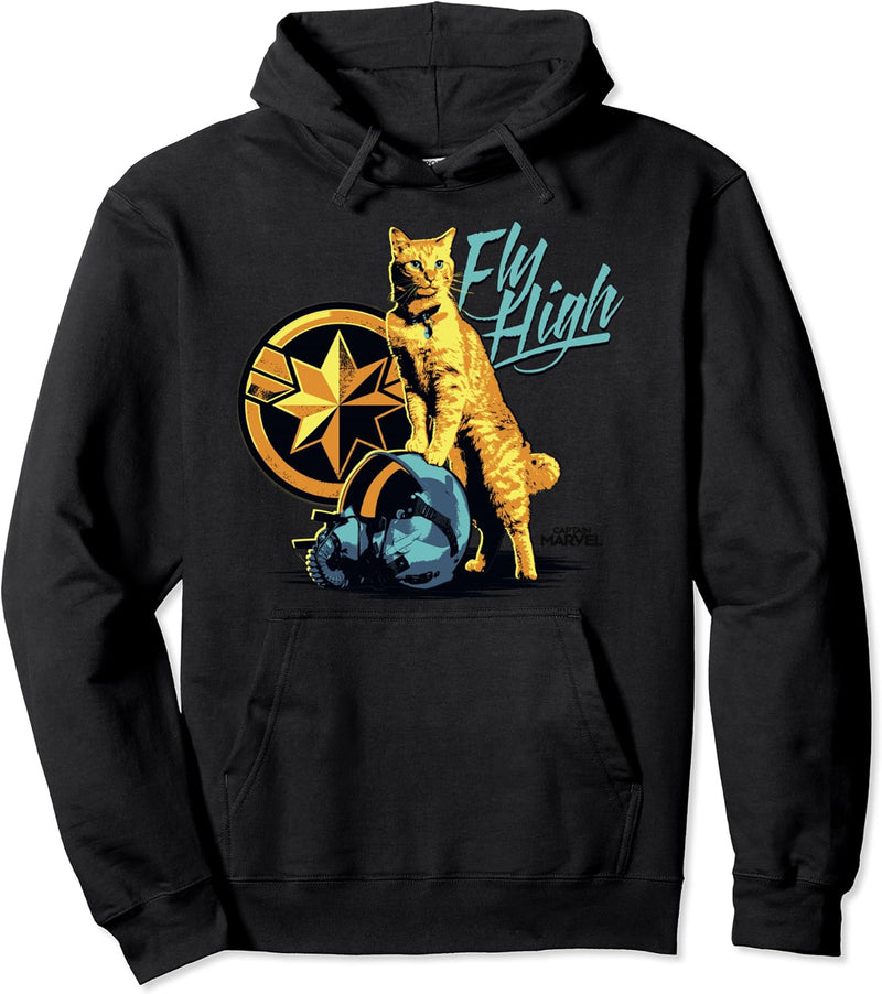 Captain Marvel Symbol Goose Fly High Pullover Hoodie