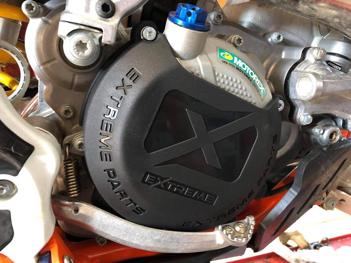 Kupplungsdeckel Schutz Guard für 2-Takt Motor KTM und Husqvarna 250 300 Baujahr 2013-2016 (schwarz),