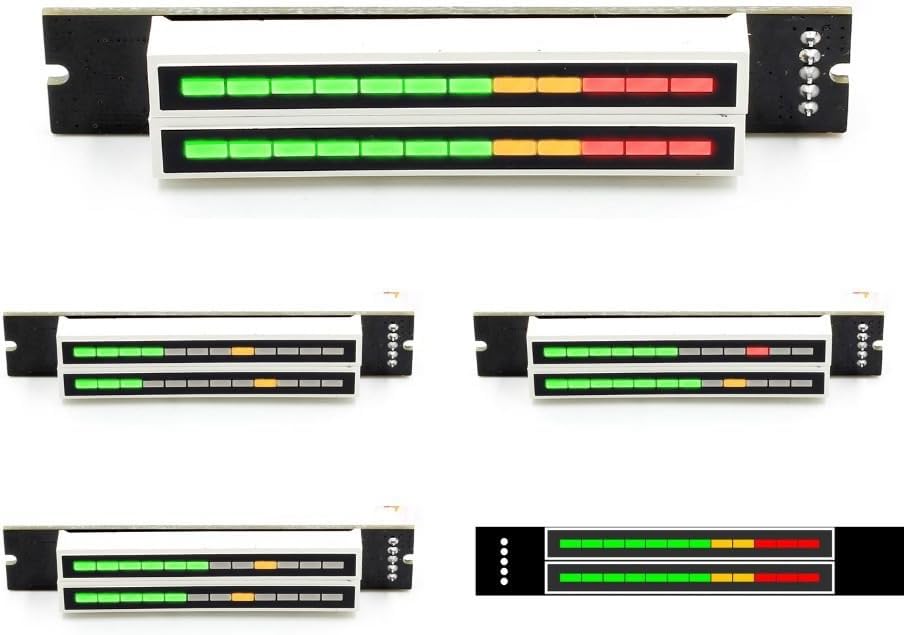 Musikspektrumanzeige, Dual 12-Bit Stereo Musik Audio Spektrum Füllstandsanzeige VU Meter, Einstellba