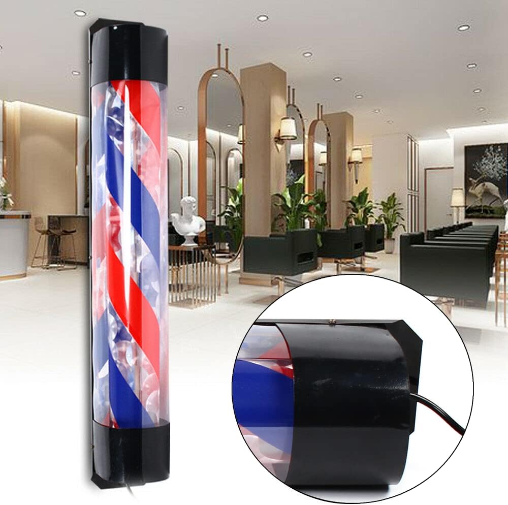 Barber Pole Light Streifen Rotierender LED Rot Weiss Blau Hair Sign Licht Friseursalon 36" für Frise