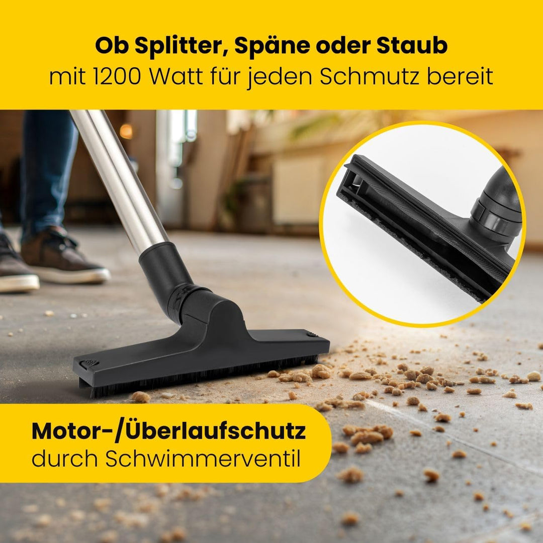 Clatronic BSS 1309 Nass-Trocken Sauger inkl. Shampoo-Funktion,Reinigungsgerät zur Reinigung von Sofa