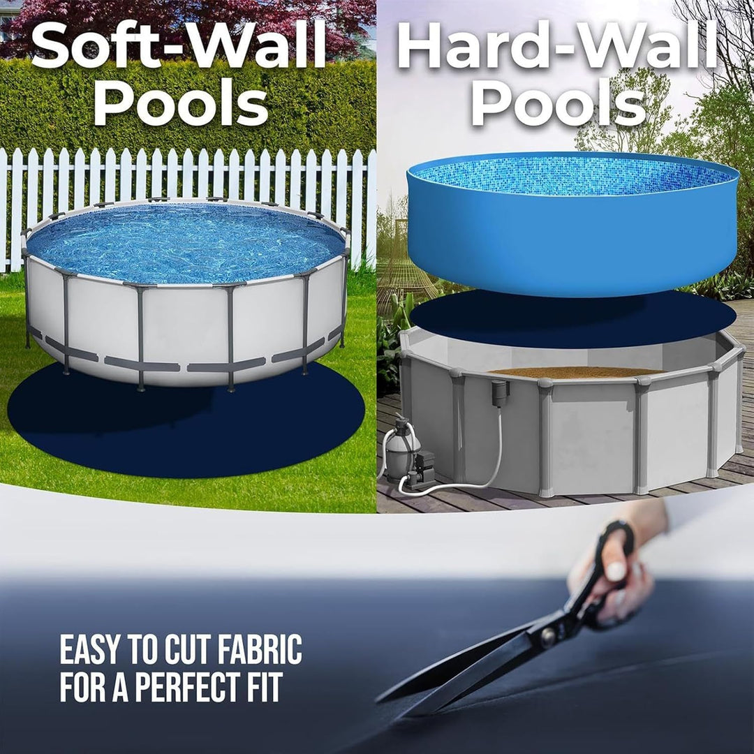 Pool Unterlage Outdoor | Poolunterlage Rund | rutschfest Poolmatte Pool Bodenschutzmatte Bodenfolien