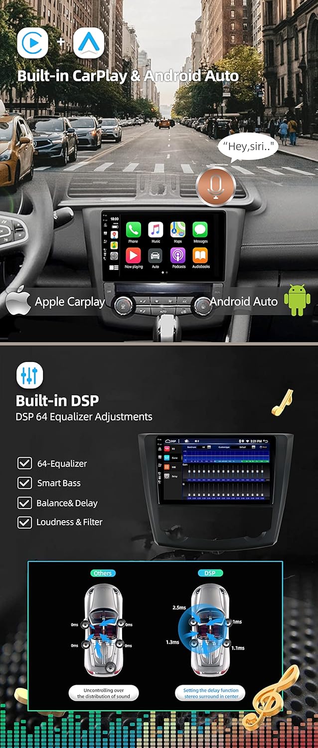 JOYX - [6G+128G] - Android 15 IPS Autoradio Passt für Renault Kadjar (2015-2019) - Kabellos CarPlay/