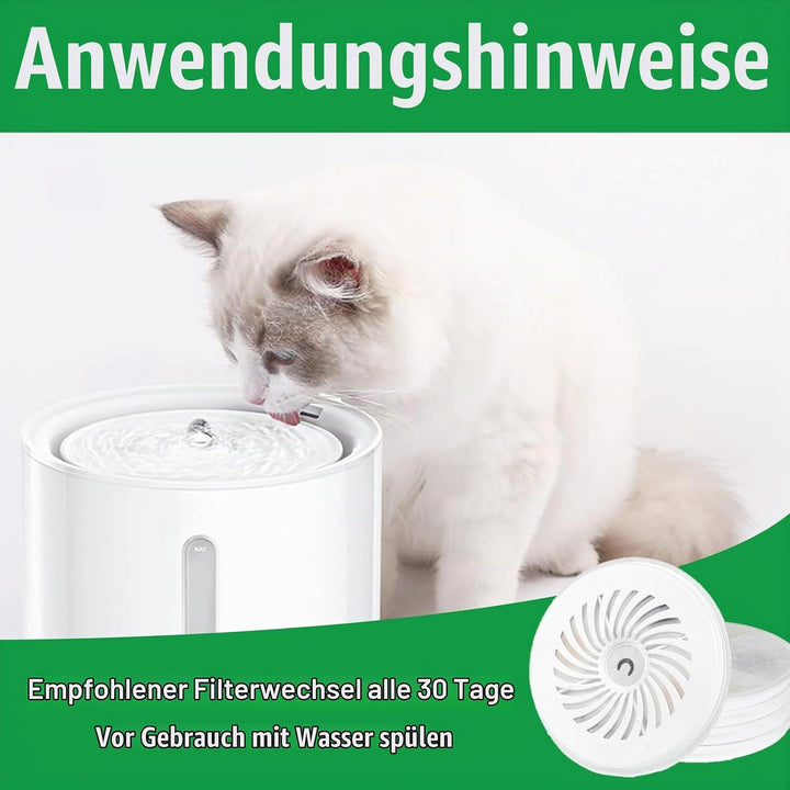5 Stück Katzenbrunnen Filter, Kompatibel mit PETKIT Trinkbrunnen Unit 3.0, mit Harz und Aktivkohle,
