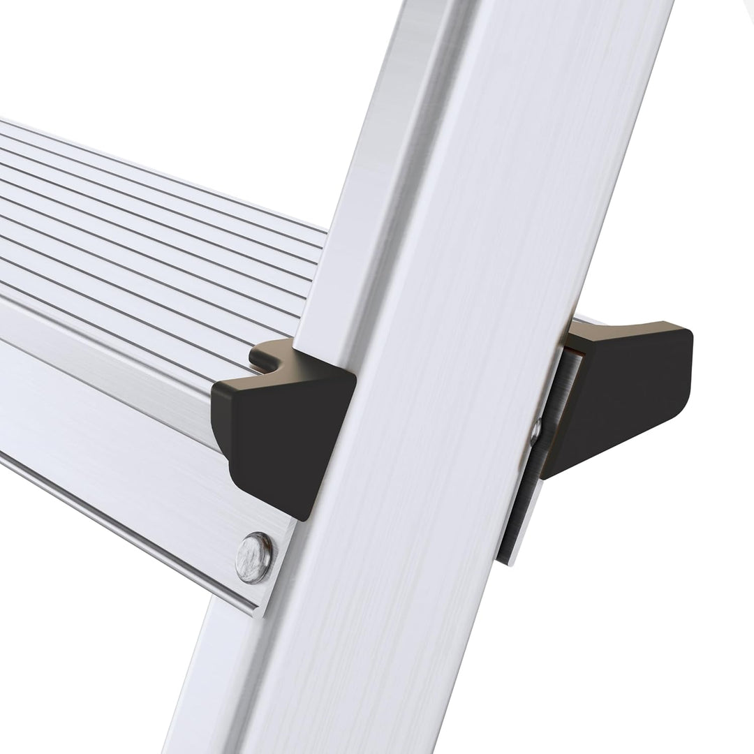 DRABEST Klappleiter Klapptritt Alu Leiter 2 x 5 Stufen Trittleiter Beidseitig Mehrzweckleiter bis 12