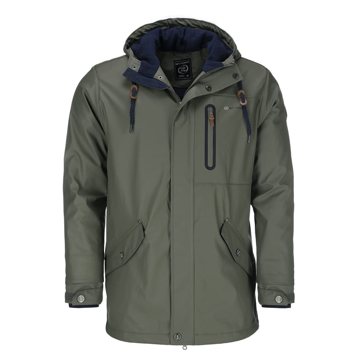 Dry Fashion Herren Regenjacke Bergen - Herrenjacke Regenmantel Männer Jacke Gefüttert Winddicht Wass