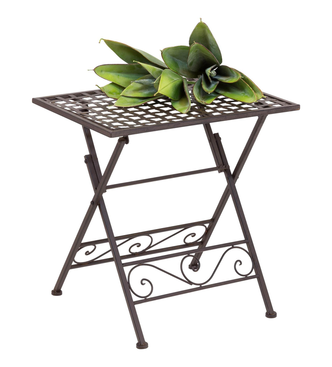 CASA Beistelltisch Klapptisch AVERIN Schmiedeeisen antik braun