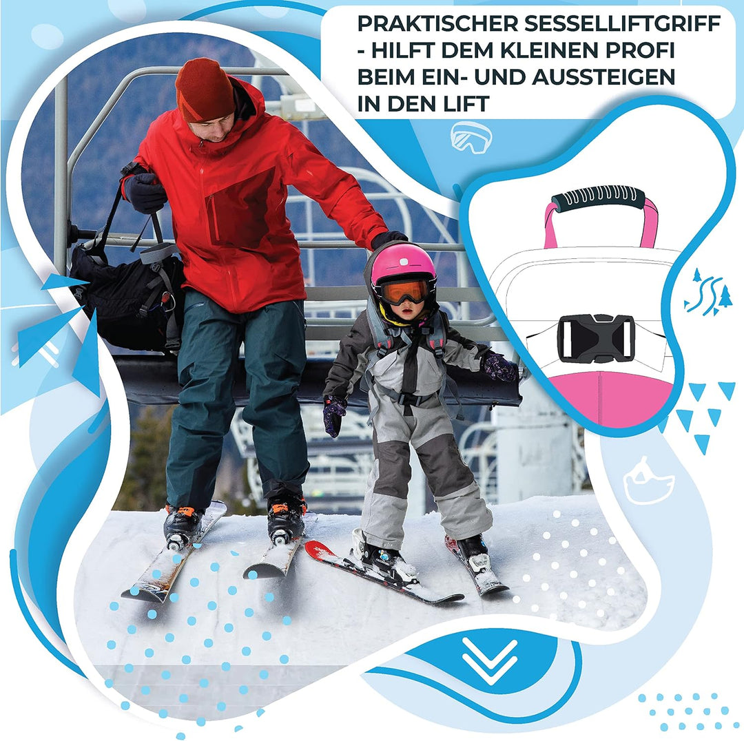 Sklon Kinderrucksack mit Sicherheitsleine für das Ski- und Snowboardtraining – Bringen Sie Ihrem Kin