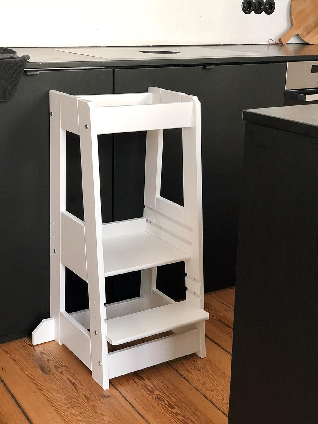 tiSsi ® Lernturm Montessori Entdeckertum mitwachsend Buche, Weiss
