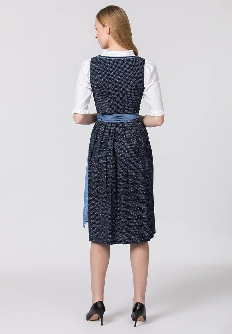 Stockerpoint Damen Dirndl Dunja Kleid für besondere Anlässe 34 Dunkelblau, 34 Dunkelblau