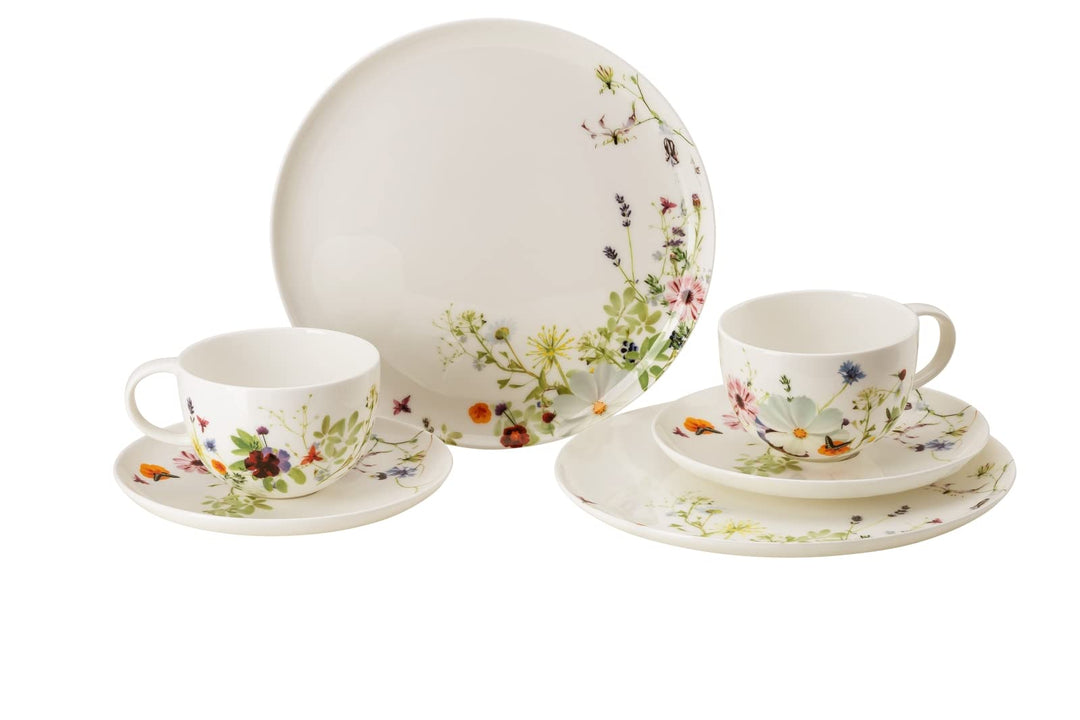 Rosenthal Brillance Grand Air, Set 6-tlg., Bone China, Mehrfarbig, Kombi-Obertasse Ø 8,7 cm, 0,3 l,