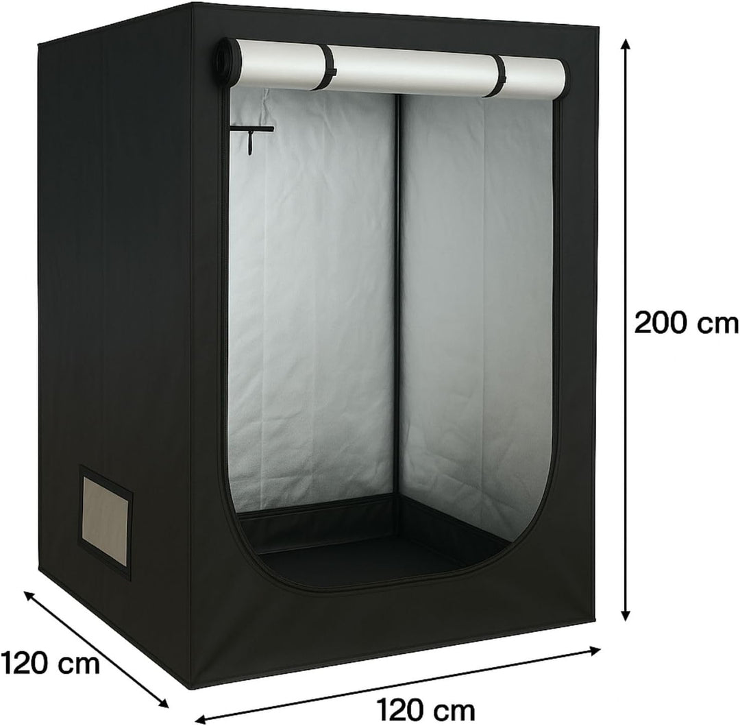 Weedness Grow Box Komplett Set LED 480 Watt Basic 120x120x200 cm - Zuchtzelt Growschrank Growzelt An