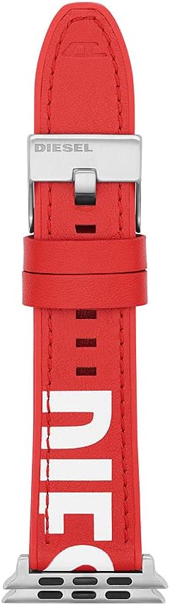 Diesel Lederarmband für Herren für Apple Watch®, 42 mm, 44 mm und 45 mm Rot, Rot