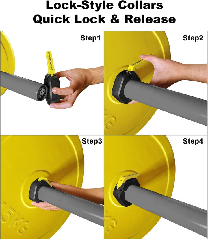 POWER GUIDANCE Hantelverschlüsse Hantel Verschluss, 50MM Langhantel Klemmen Kragen Clips Verriegelun