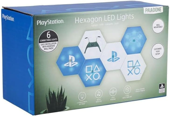 PlayStation Hexagon LED Lichter - Offiziell lizenziert, anpassbare Spielzimmer-Dekorbeleuchtung, fer