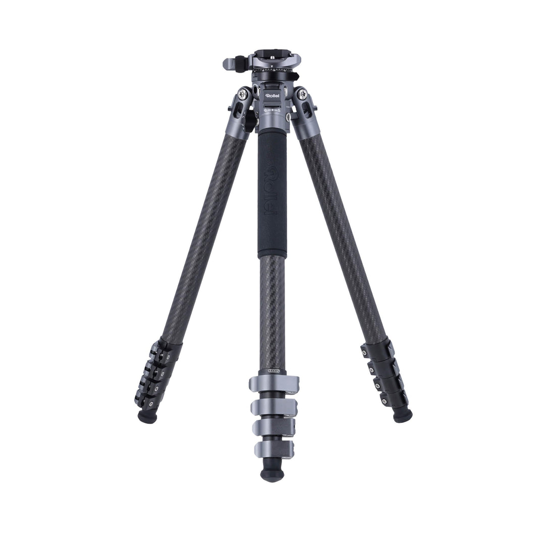 Rollei Easy Traveler Carbonstativ - 5 kg Tragkraft, 160 cm Höhe, Ultraleicht, Kompakt, Mühelose Fest