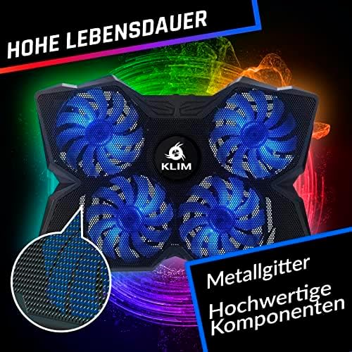KLIM Wind Laptop Kühler RGB - Mehr als 500 000 verkaufte Einheiten - NEU 2024 - Leistungsstark Wie K