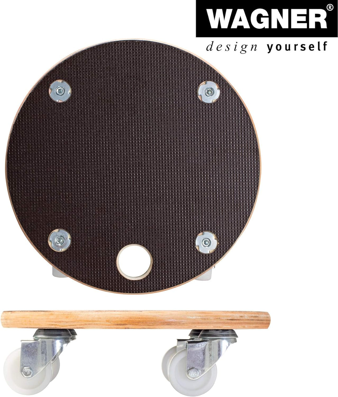 Wagner Pflanzenroller Maxigrip Ø 29 x 8,5 cm I Kübelroller f. Aussenbereich + Innenbereich I Transpo