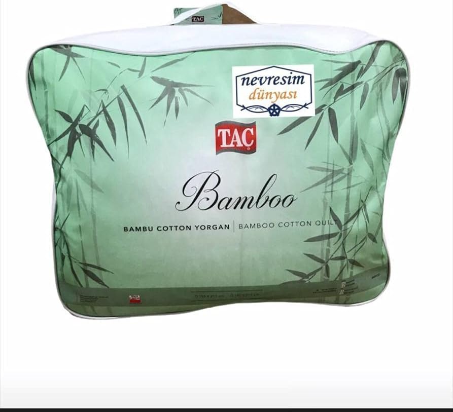 Tiara Bambus Baumwolle Blumenmuster 100% Baumwolle Steppdecke, Weiss, Doppel (195 x 215 cm)