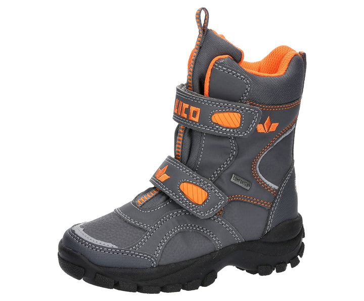 Lico Jungen Samuel V Schneestiefel 30 EU Grau Orange, 30 EU Grau Orange