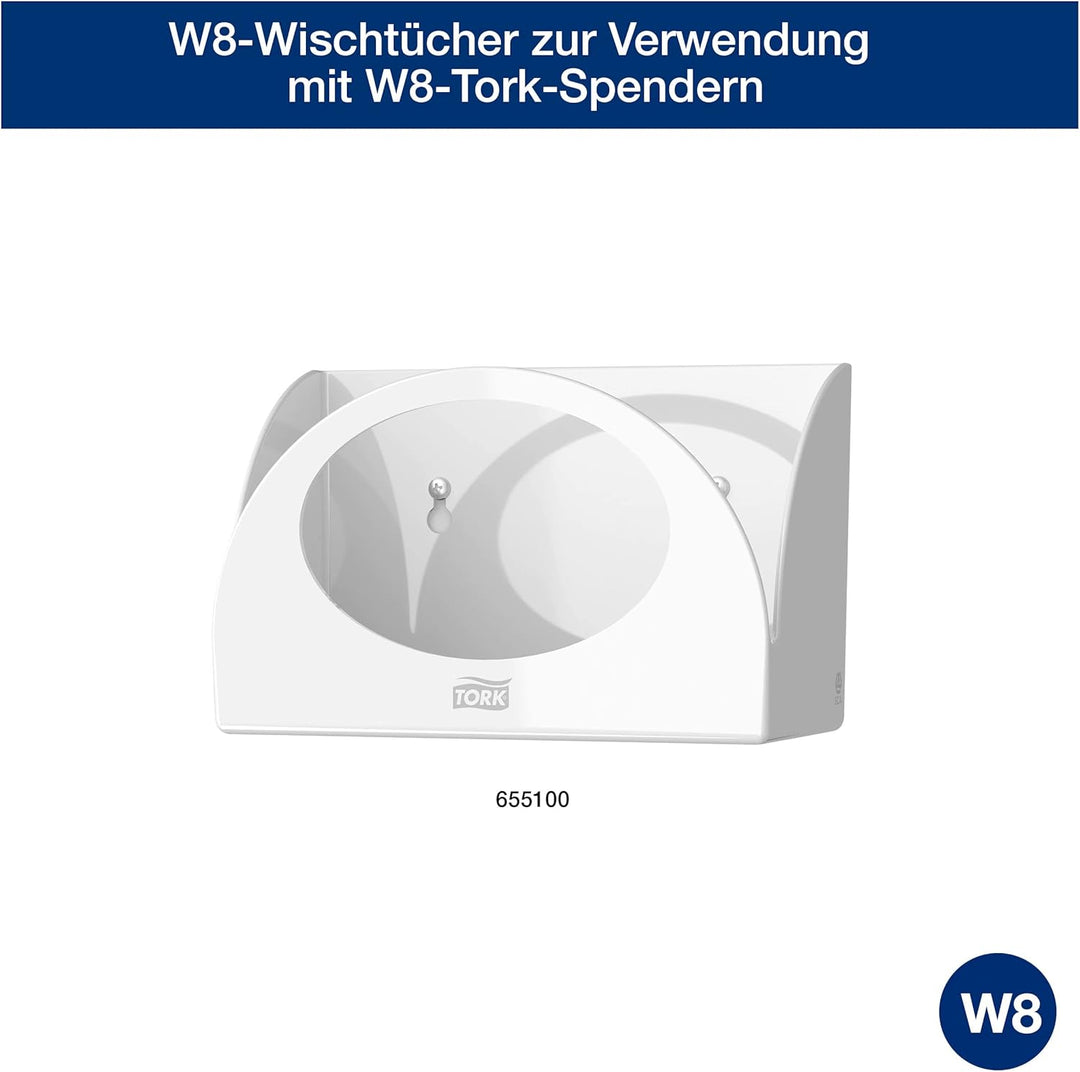 Tork 510150 Reinigungstücher für W8 Small Pack System / 1-lagige Putztücher in Weiss / Weich, flexib