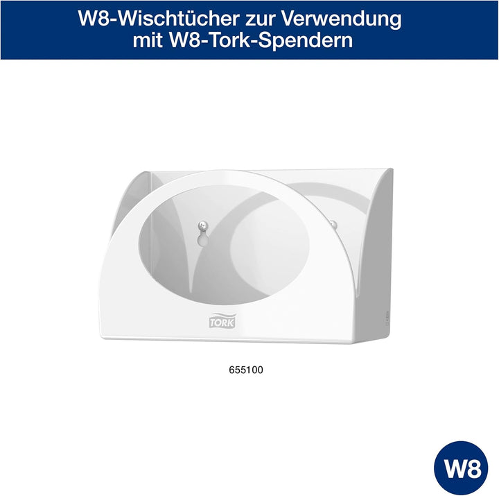 Tork 510150 Reinigungstücher für W8 Small Pack System / 1-lagige Putztücher in Weiss / Weich, flexib