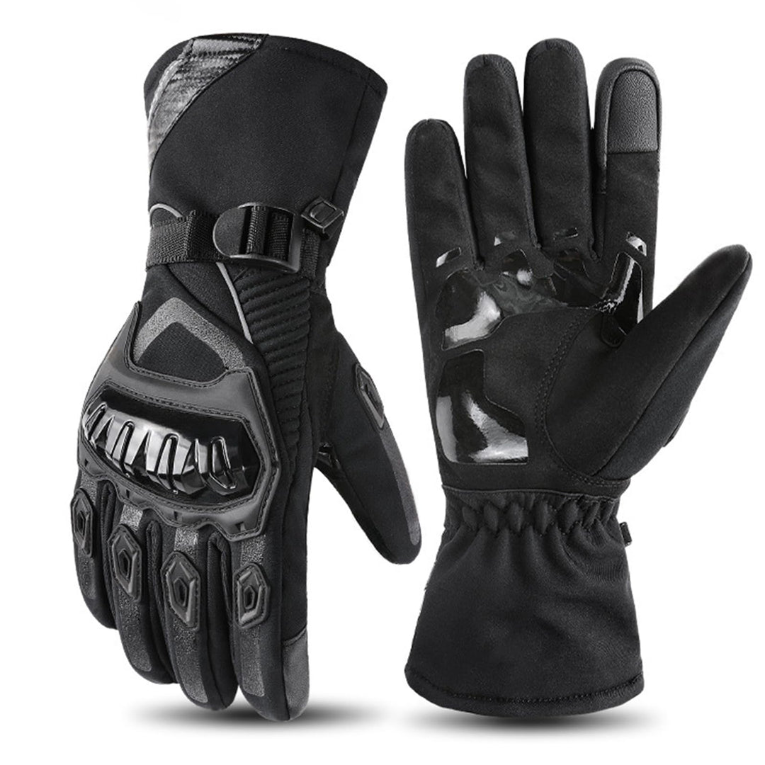 Riloer Motorradhandschuhe Leder Winter Wasserdicht Outdoor Radfahren Handschuhe Touchscreen Resistan
