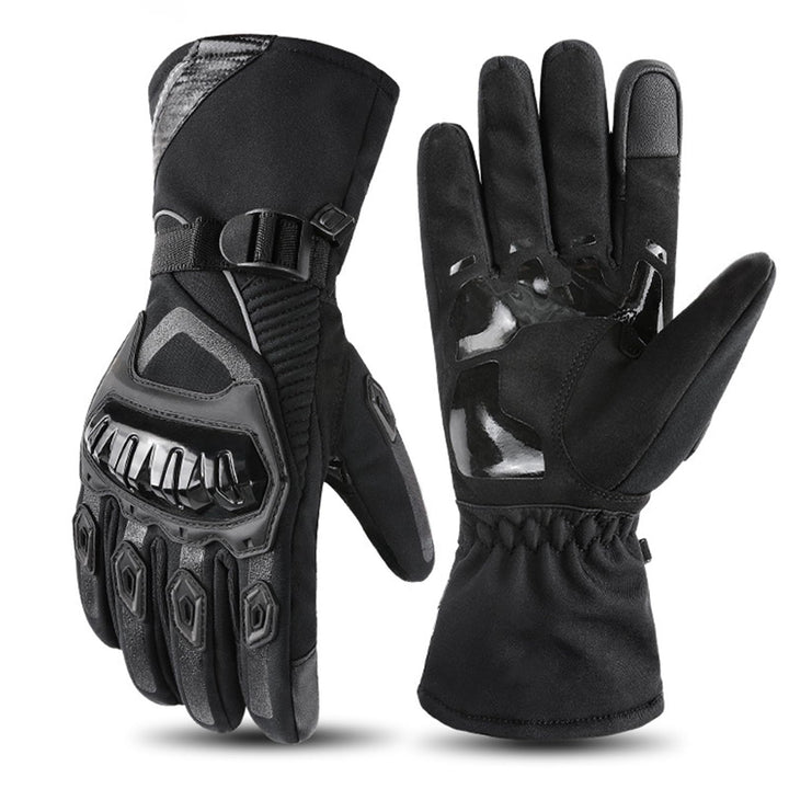 Riloer Motorradhandschuhe Leder Winter Wasserdicht Outdoor Radfahren Handschuhe Touchscreen Resistan