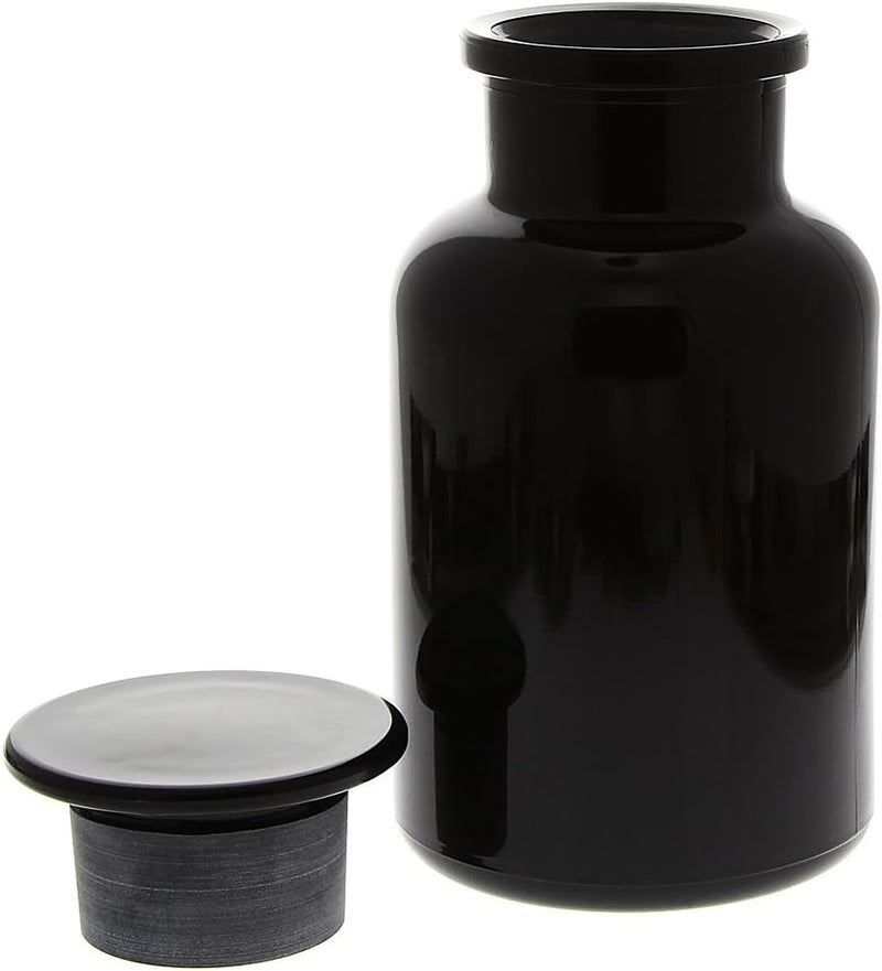 Apothekerglas Mironglas Violett-Glas, 1 Ltr. Kosmetex Apotherkerflasche mit Glasstopfen, 1000 ml, ru
