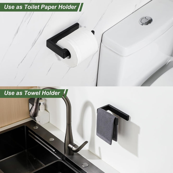 Toilettenpapierhalter Schwarz, SAYAYO Klopapierhalter Edelstahl Toilettenpapierhalter Bohren Toilet