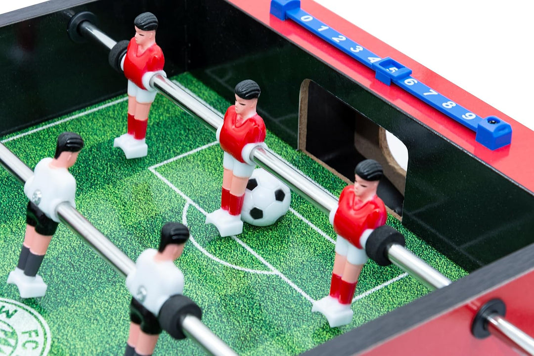 FC Bayern München Tischkicker Kinder - Offizieller Tischaufsatzkicker, kompakter und Leichter Mini-K