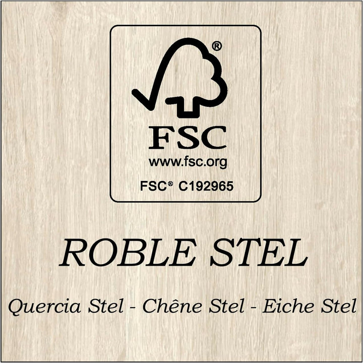 Henor Riser-Halterung für TV aus FSC® Holz 90 x 35 x 15 cm Eiche Stel. Unterstützt 60 kg. 90x35x15 E