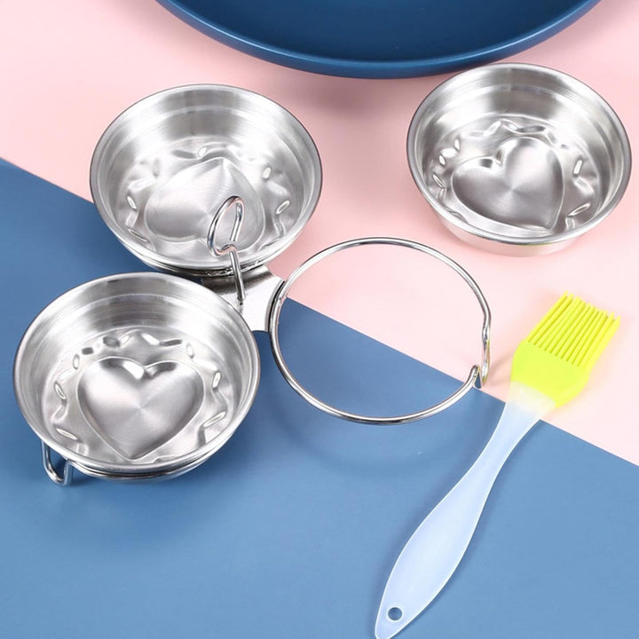 Poached Egg Cups, Stainless Steel Egg Poacher Pan, Nonstick Egg Steamer, Egg Steamer with Rack, Egg