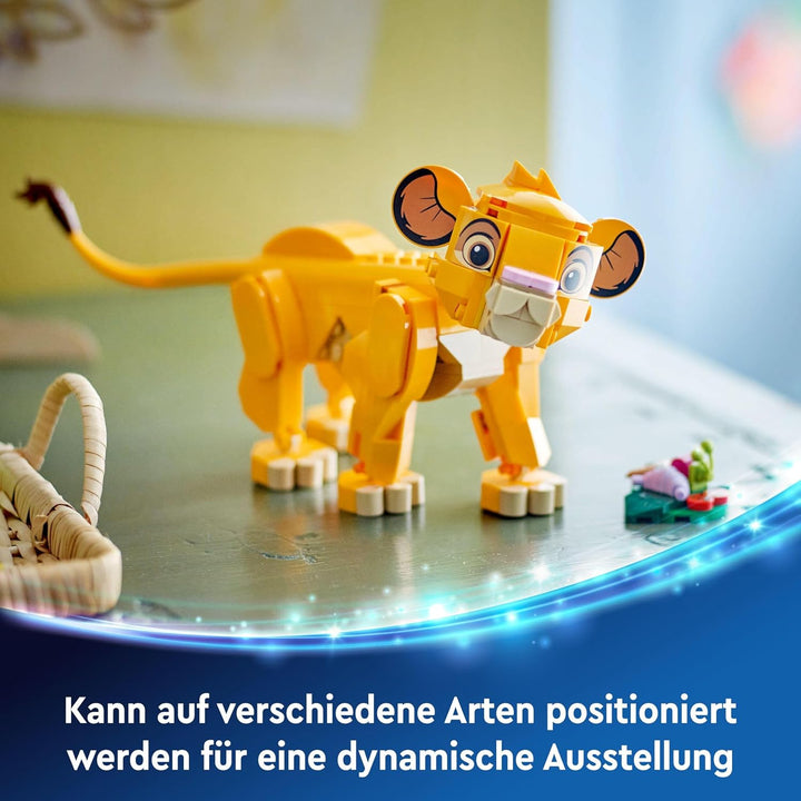 LEGO, Disney Simba, das Löwenjunge des Königs, Bauspielzeug für Kinder, Fantasy-Spielset mit Löwenfi