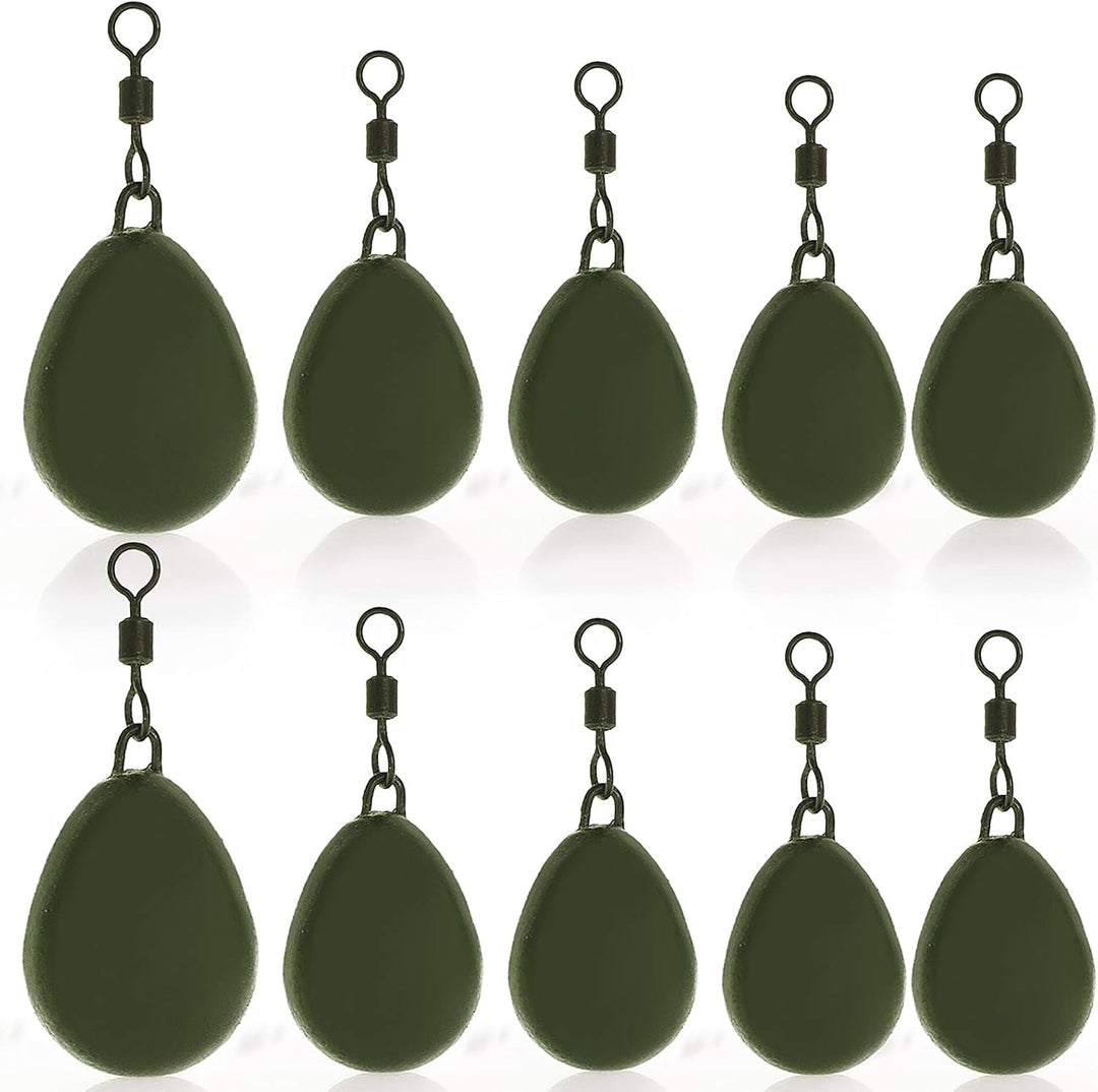 Croch Karpfen Zubehöre Set 10 Stück 4 Verschiedene Grösse mit Wirbel zum karpfenangeln