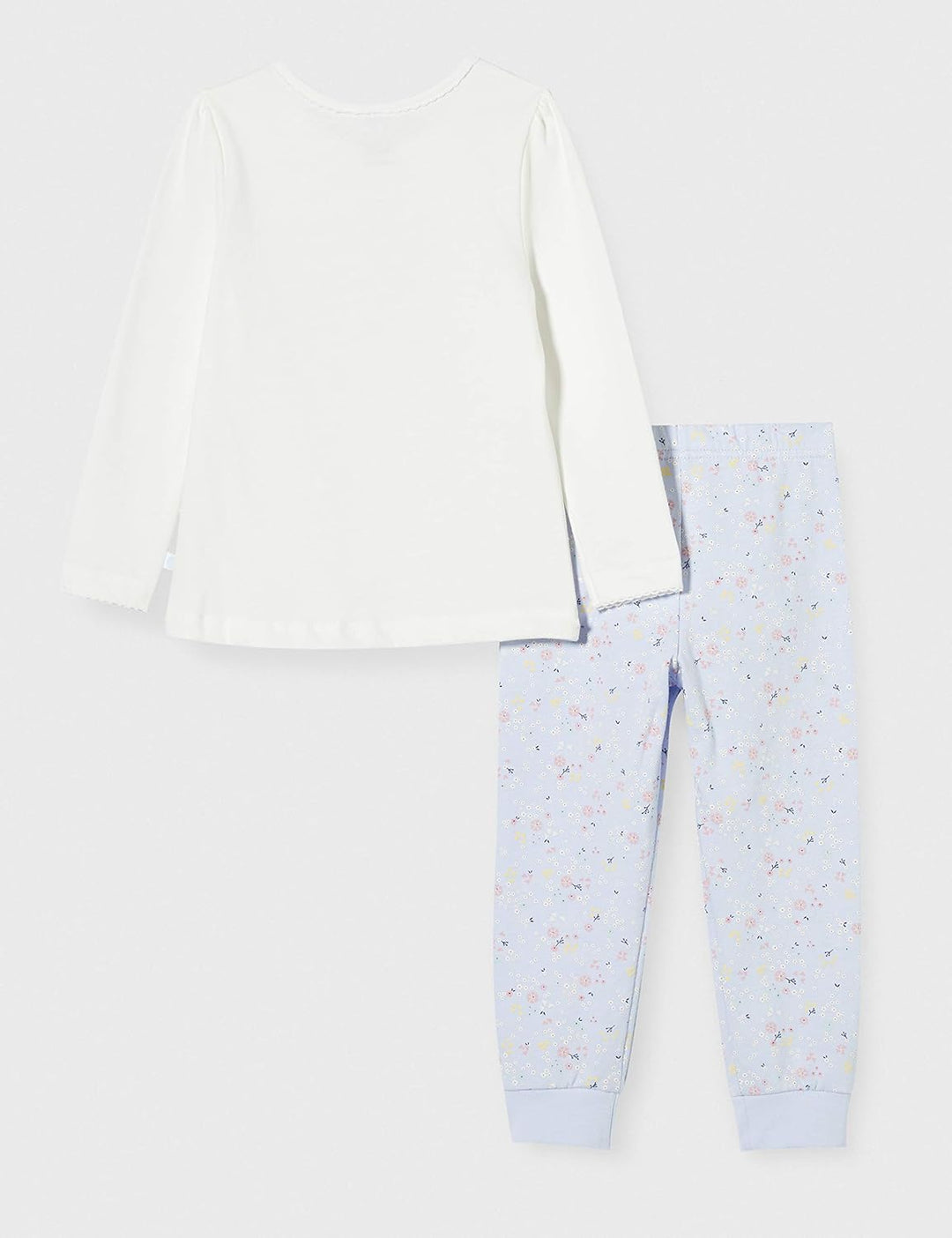Sanetta Mädchen Schlafanzug Broken White Bezaubernder Pyjama für Mädchen eindrucksvollen Rehkitz-Art