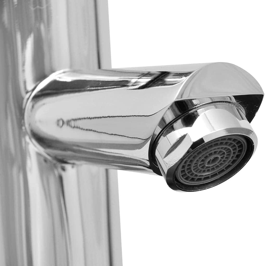 WIFESE Bad-Waschbecken mit Mischbatterie Keramik Rechteckig Weiss 71x38x13,5 CM Aufsatzwaschbecken E