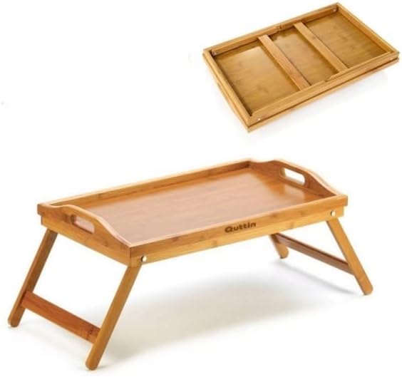 Plateau EN Bois DE BAMBOU PLIANT PLAT DE Table Service Petit Dejeuner AU LIT SUR Pieds PLIABLES by L