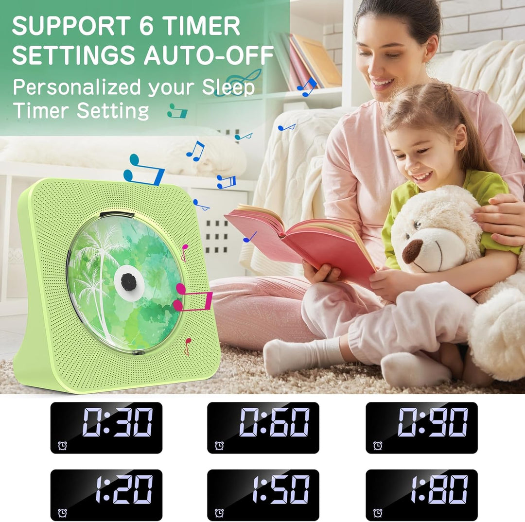 CD Player mit Lautsprecher CD-Player Bluetooth 5.0 mit Fernbedienung Staubschutzhülle Bildschirm FM-